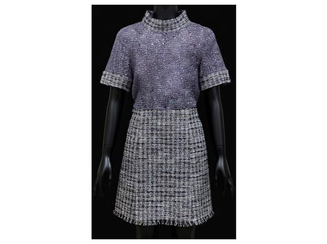 Incrível vestido de passarela Chanel Multicor - vista 2