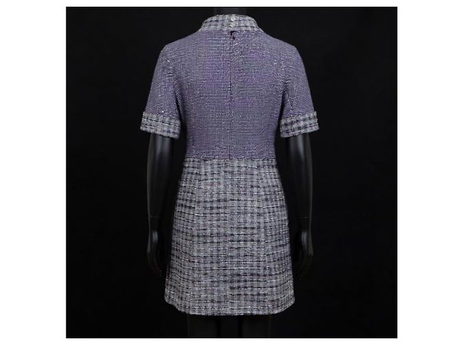 Incrível vestido de passarela Chanel Multicor - vista 3