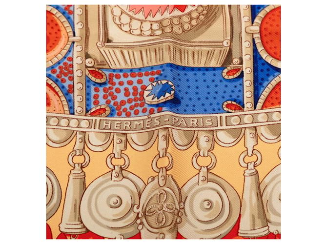 Sciarpa Hermès Carré 90 Terre Preziose Multicolore Arancione - vista 3