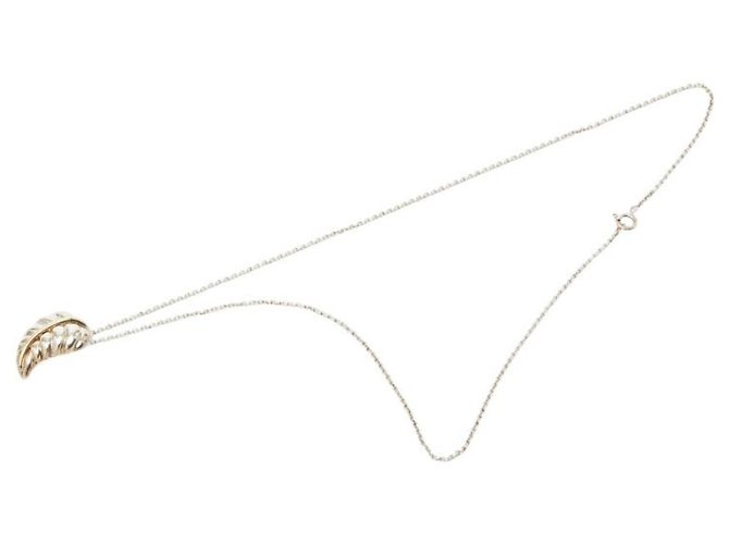 Kette mit Anhänger im Blattmotiv von Tiffany & Co. Silber Golden - Ansicht 2