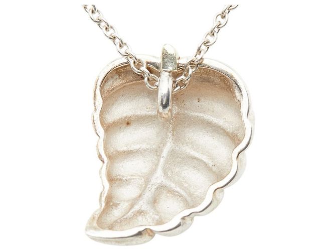 Kette mit Anhänger im Blattmotiv von Tiffany & Co. Silber Golden - Ansicht 4