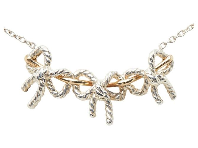 Collana Triplo Nastro Tiffany & Co. Argento D'oro - vista 2