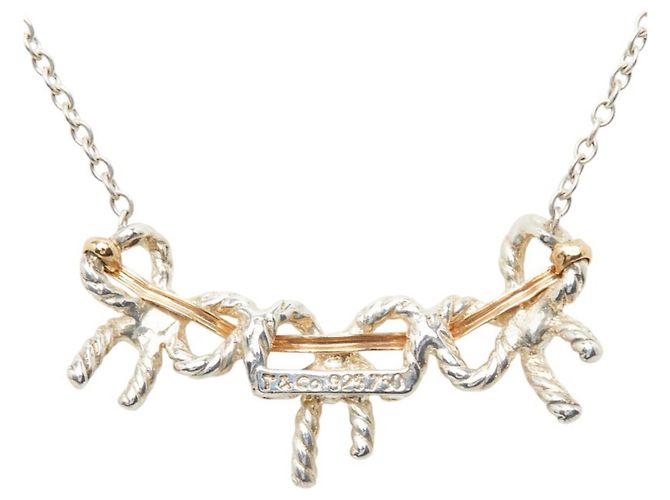 Collana Triplo Nastro Tiffany & Co. Argento D'oro - vista 3