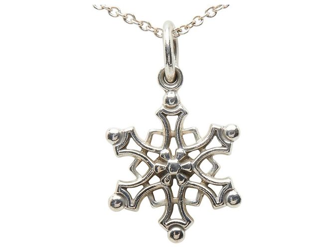 Tiffany & Co. Schneeflocken Anhänger Halskette Silber - Ansicht 2