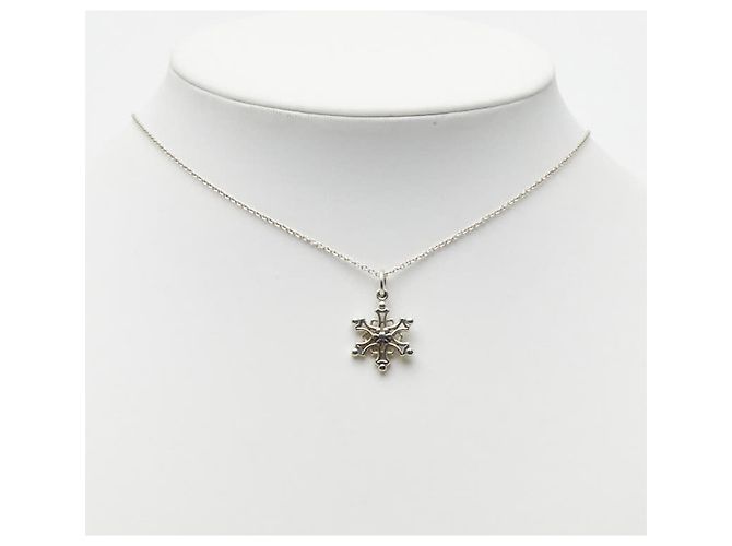 Tiffany & Co. Schneeflocken Anhänger Halskette Silber - Ansicht 9