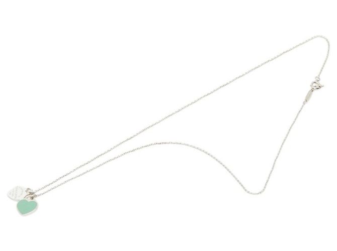 Collana pendente a catena Tag Doppio Cuore di Tiffany & Co. Argento Verde chiaro - vista 2