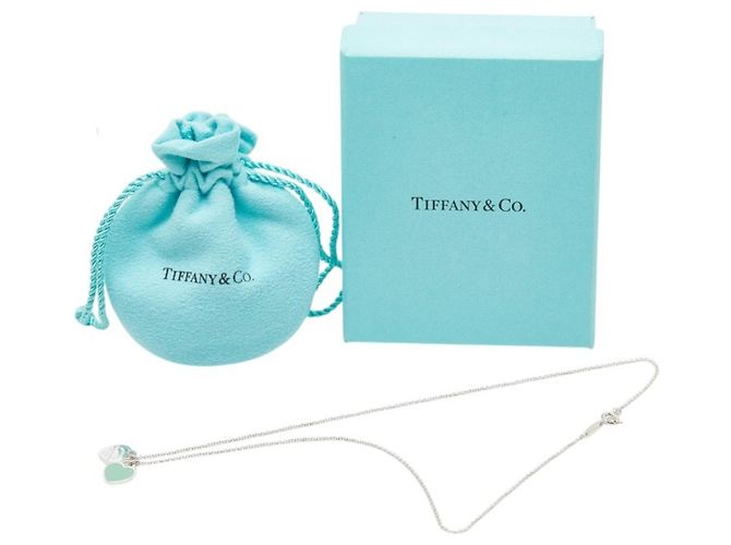 Collana pendente a catena Tag Doppio Cuore di Tiffany & Co. Argento Verde chiaro - vista 8