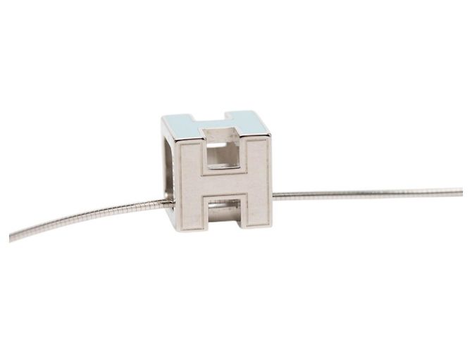 Collar H-Cube Cage d'H de Hermès Plata Azul claro - vista 2