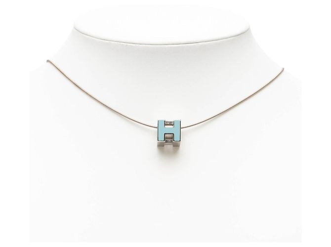 Collar H-Cube Cage d'H de Hermès Plata Azul claro - vista 6