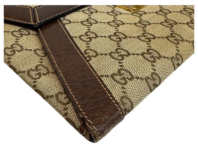 Bolsito Old Gucci Letter Castaño - vista 3