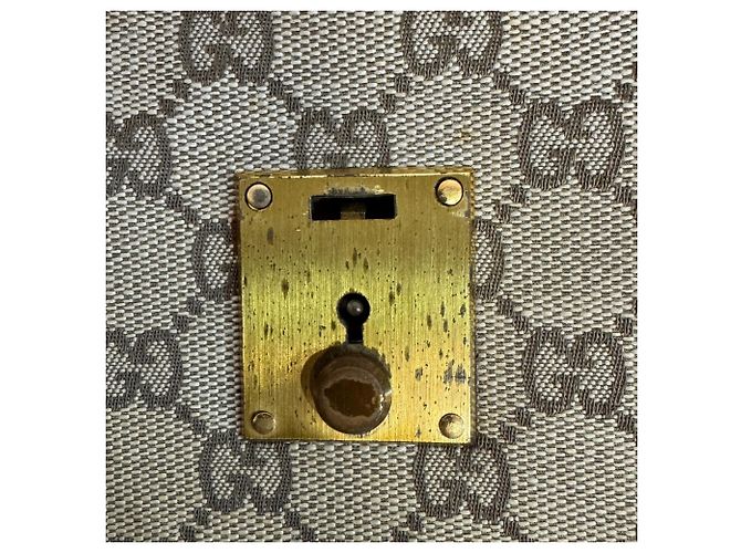 Bolsito Old Gucci Letter Castaño - vista 6