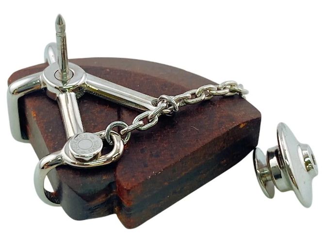 Spilla con Motivo di Cavallo Marrone Hermès - vista 3