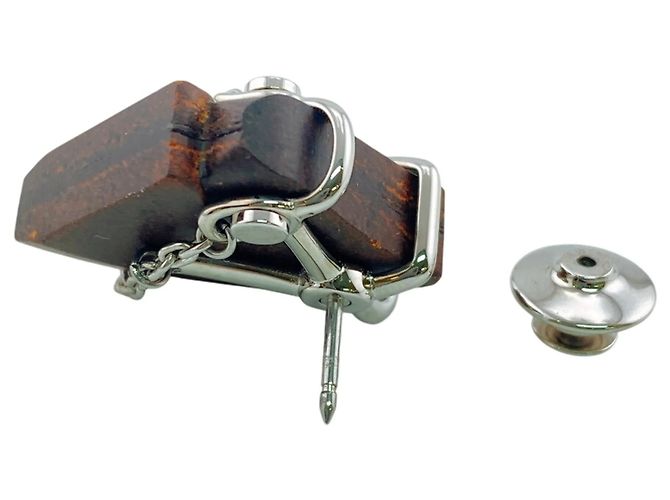 Spilla con Motivo di Cavallo Marrone Hermès - vista 4