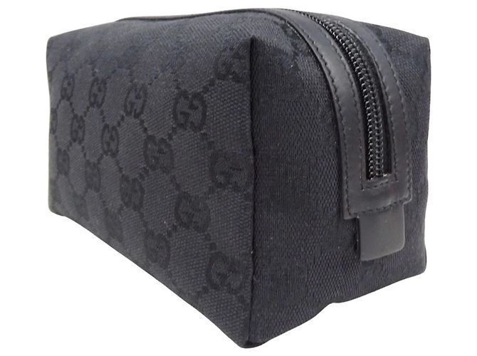 Pochette in tela GG nera Gucci Nero - vista 4