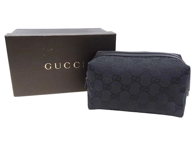 Pochette in tela GG nera Gucci Nero - vista 5