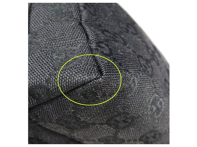 Pochette in tela GG nera Gucci Nero - vista 8