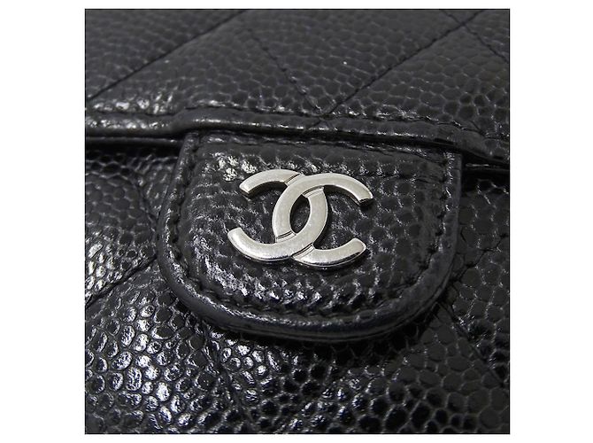 Portafoglio bi-fold classico matelassé per donne Chanel Nero - vista 12