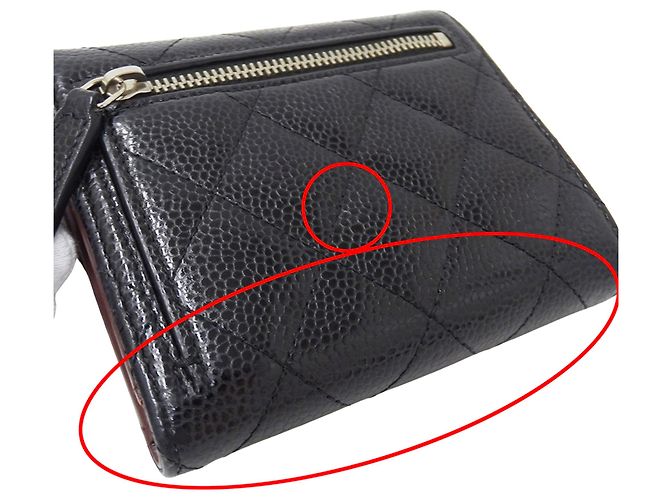 Portafoglio bi-fold classico matelassé per donne Chanel Nero - vista 13