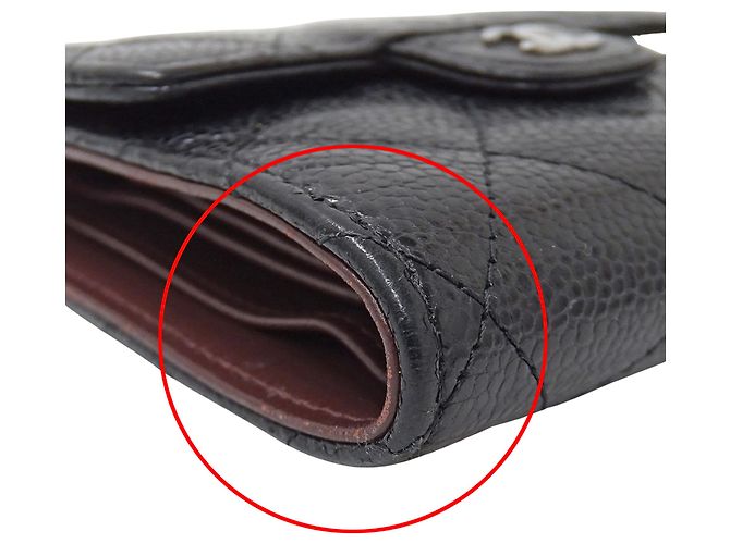 Portafoglio bi-fold classico matelassé per donne Chanel Nero - vista 14
