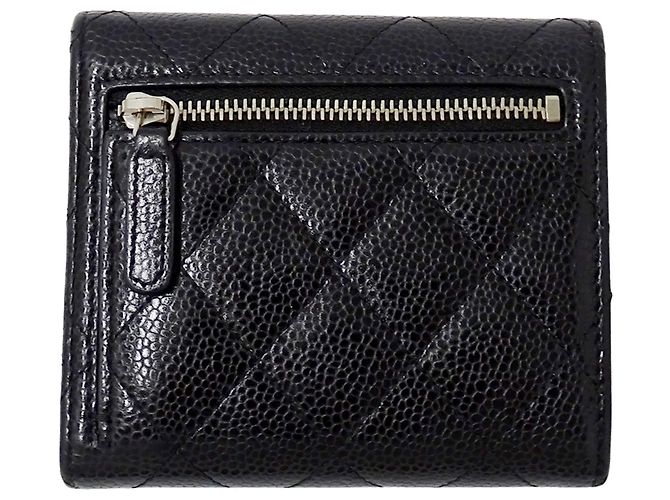 Portafoglio bi-fold classico matelassé per donne Chanel Nero - vista 2
