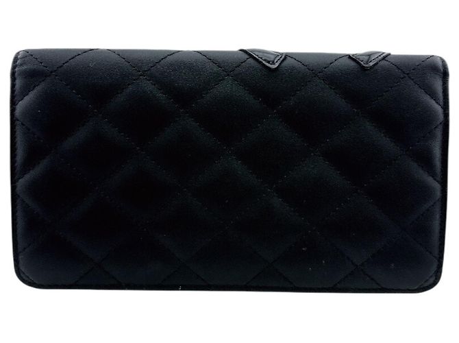 Cartera Larga Chanel Línea Cambon Negro Rosa - vista 2