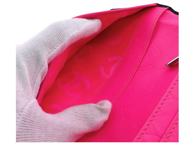 Cartera Larga Chanel Línea Cambon Negro Rosa - vista 8