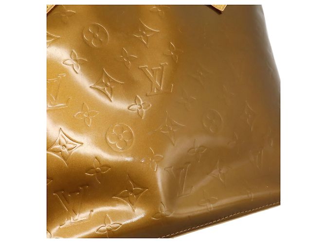 Borsa Tote Houston in Monogram Vernis di Louis Vuitton Bronzo - vista 10