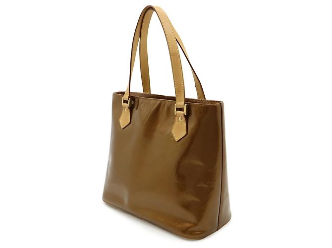Borsa Tote Houston in Monogram Vernis di Louis Vuitton Bronzo - vista 3