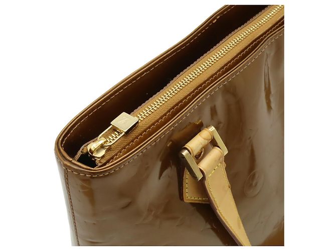 Borsa Tote Houston in Monogram Vernis di Louis Vuitton Bronzo - vista 6