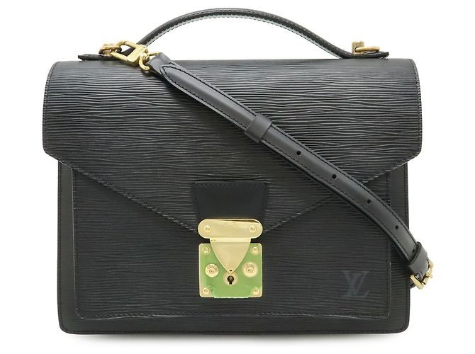 Borsa Monceau Epi Louis Vuitton Nero - vista 2