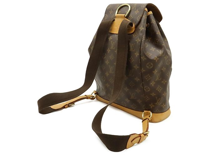 Zaino Montsouris GM Monogramma Louis Vuitton Marrone - vista 3