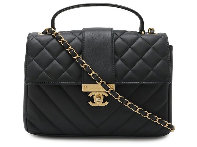 Borsa Chanel Matelassé V-Stitch Nero - vista 2