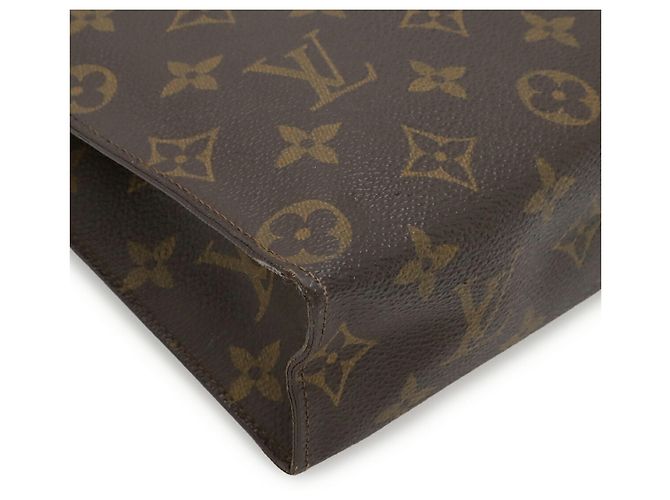 Borsa Louis Vuitton Monogram Pochette Toilette 26 Marrone - vista 4