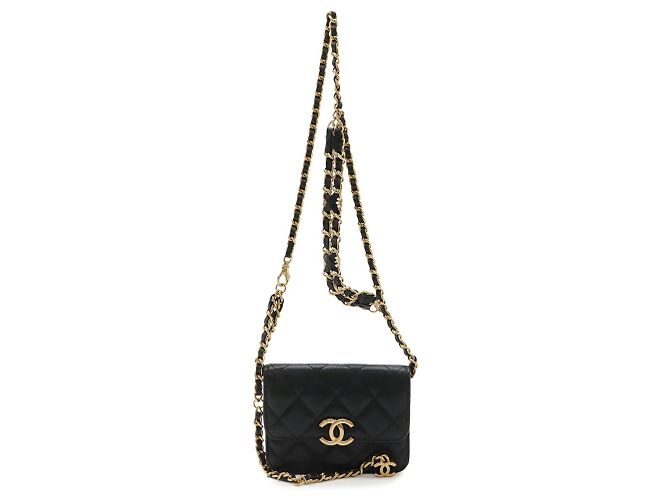 Belt Bag Chanel Matelassé Coco Mark Nero - vista 2