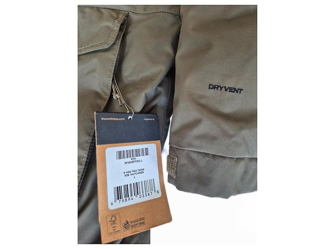 Parka The North Face "New Peak Parka" kaki - vue 4