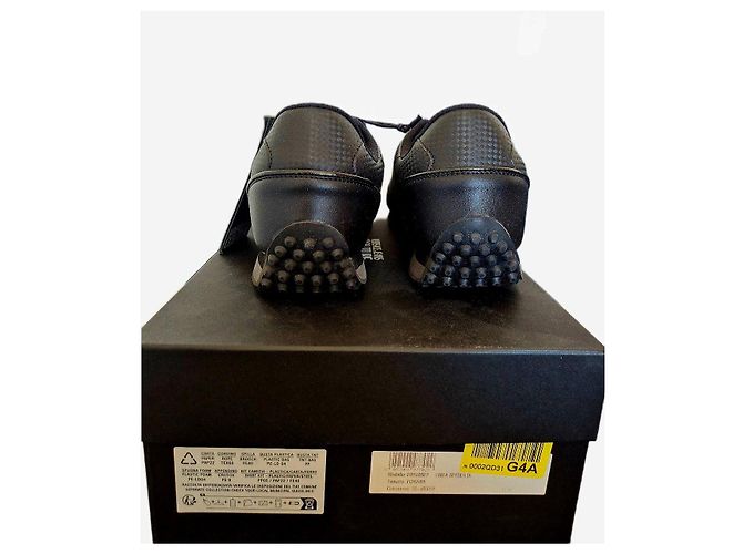 Sneakers neri in pelle Versace Jeans Couture Nero - vista 5