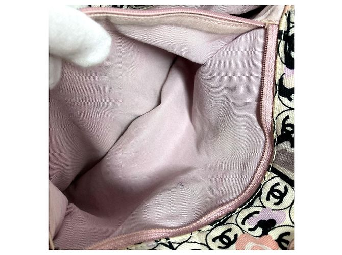 Chanel Vintage Mehrfarbige Logo CC Schultertasche Mehrfarben - Ansicht 14