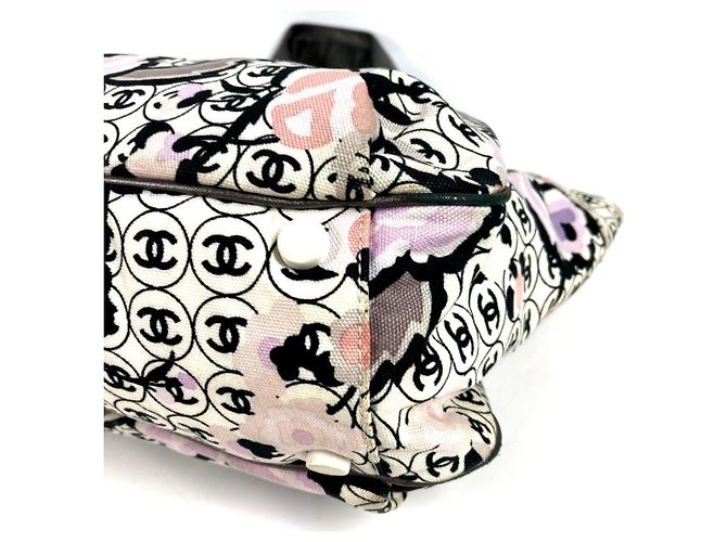 Chanel Vintage Mehrfarbige Logo CC Schultertasche Mehrfarben - Ansicht 7