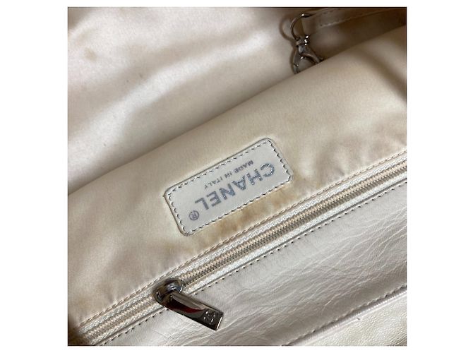 Borsa matelassé Chanel East West CC Coco Mark Logo Nero Beige - vista 14