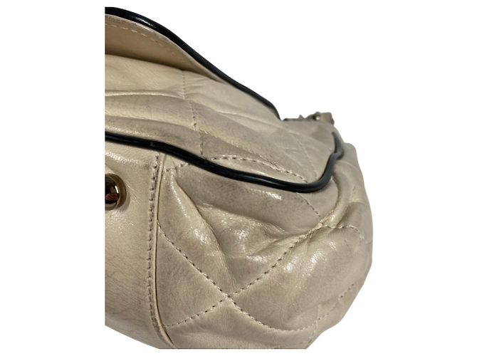 Borsa matelassé Chanel East West CC Coco Mark Logo Nero Beige - vista 7