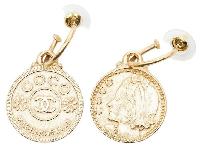 Ohrringe mit Münzmuster Mademoiselle Coco von Chanel Golden - Ansicht 2