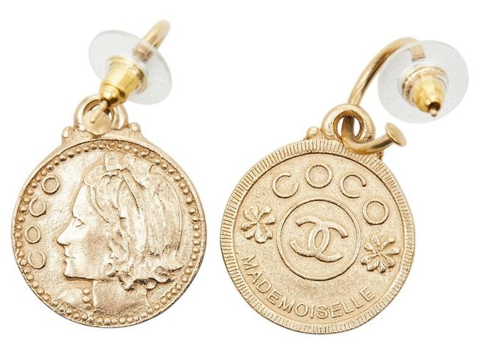 Ohrringe mit Münzmuster Mademoiselle Coco von Chanel Golden - Ansicht 3