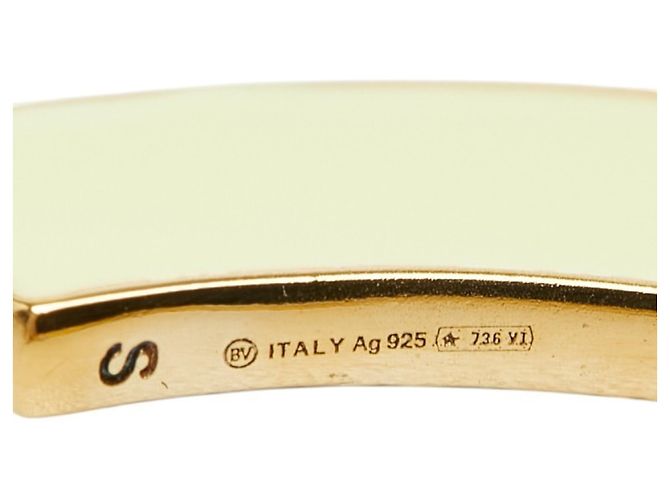 Bracciale a manica curva Bottega Veneta Argento D'oro Verde - vista 4