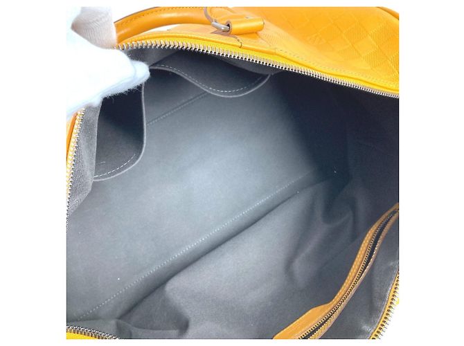Borsa Keepall Bandoulière 45 Damier Infini Louis Vuitton Giallo - vista 12