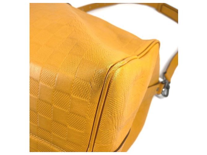 Borsa Keepall Bandoulière 45 Damier Infini Louis Vuitton Giallo - vista 6
