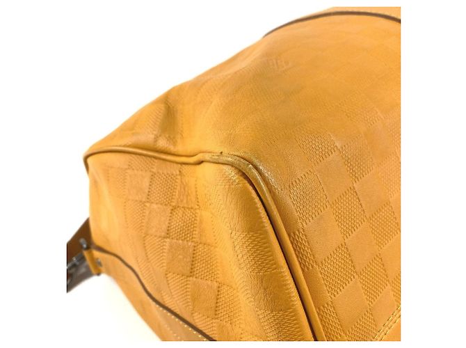 Borsa Keepall Bandoulière 45 Damier Infini Louis Vuitton Giallo - vista 7
