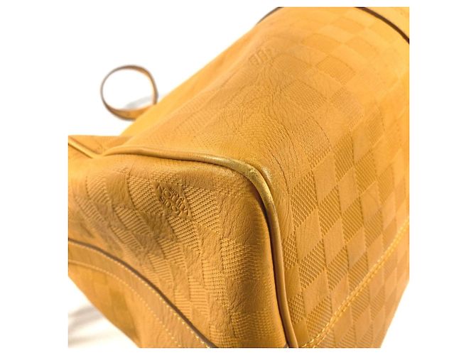 Borsa Keepall Bandoulière 45 Damier Infini Louis Vuitton Giallo - vista 8