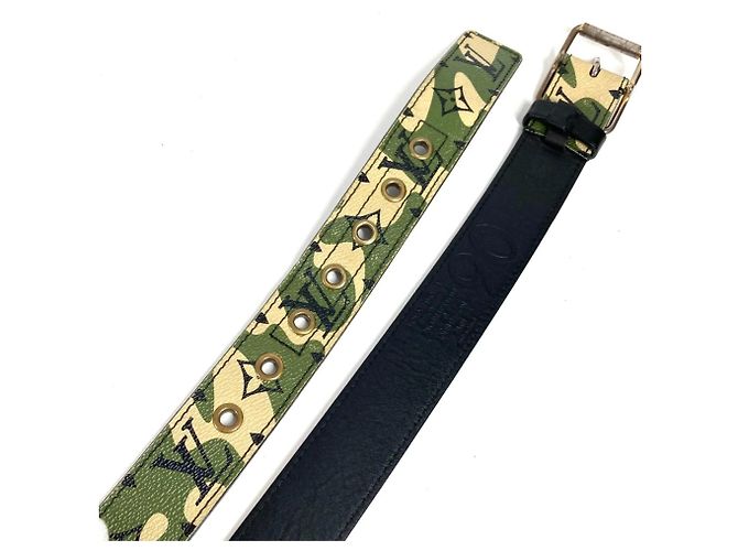 Louis Vuitton Takashi Murakami Monogramouflage Khaki Gürtel - Ansicht 8