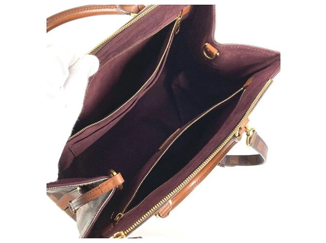 Borsa Damier Greenwich Louis Vuitton Marrone - vista 14