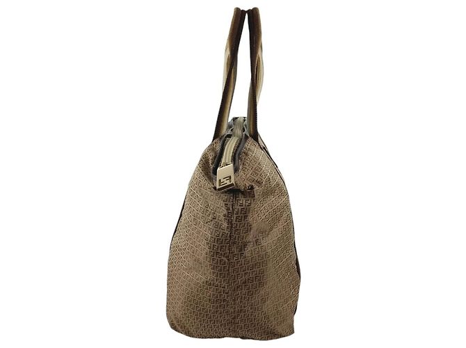Zucchino Borsa in nylon beige Fendi 7VA240 - vista 3